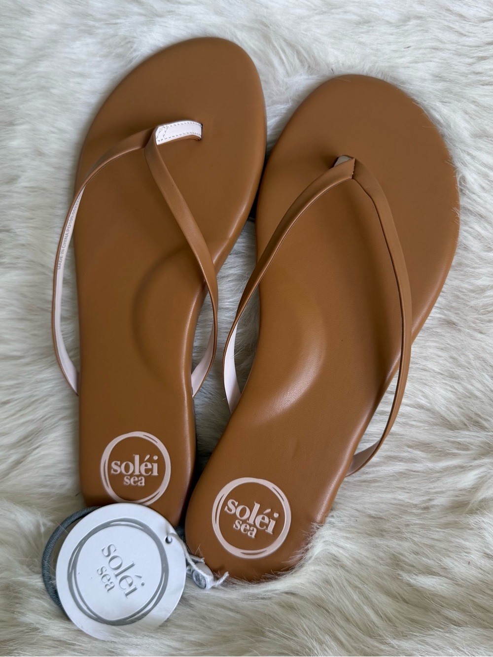NWT Solei Sea Tan Flip Flops- 7
